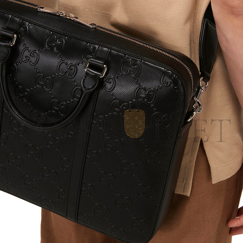 GUCCI GG EMBOSSED BRIEFCASE 658573 1W3CN 1000 (40*29*6cm)